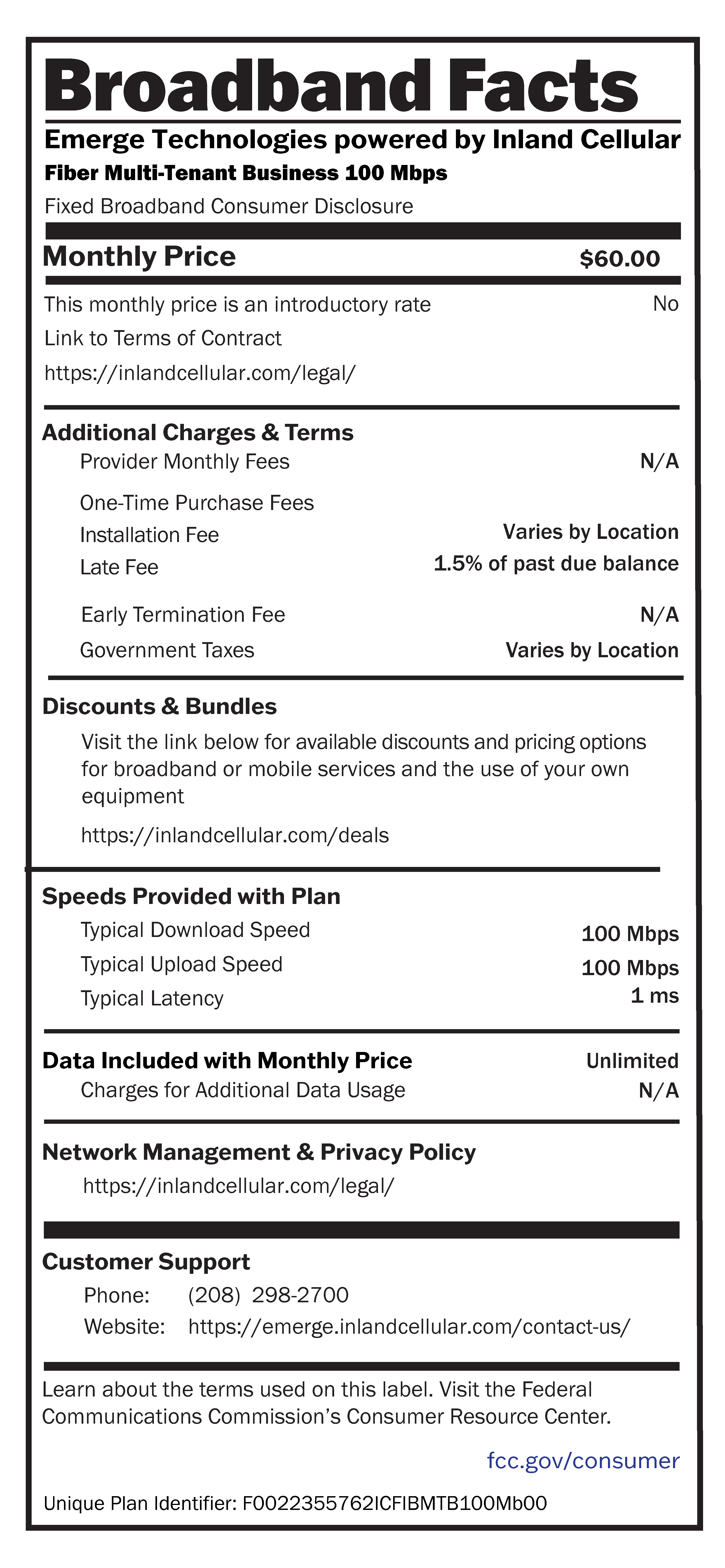 EmergeTechnologiesBroadbandFactsLabelsFiberMulti-TenantBusiness100